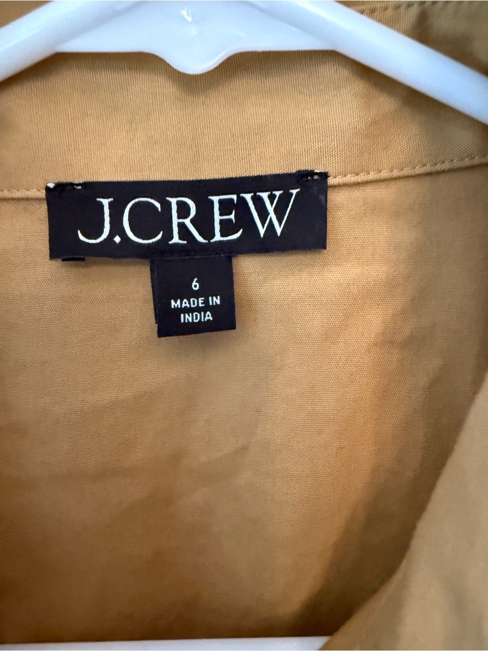 J. Crew  Sequin Embellished Button Up Beige Shirt Size 6 - Picture 2 of 7